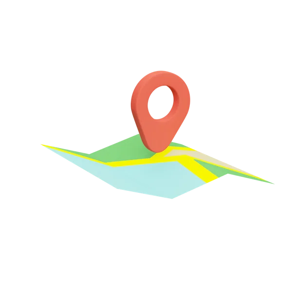 Map 3D icon, view 3