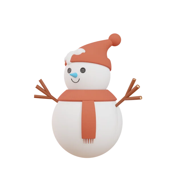 Snowman 3D icon, view 2