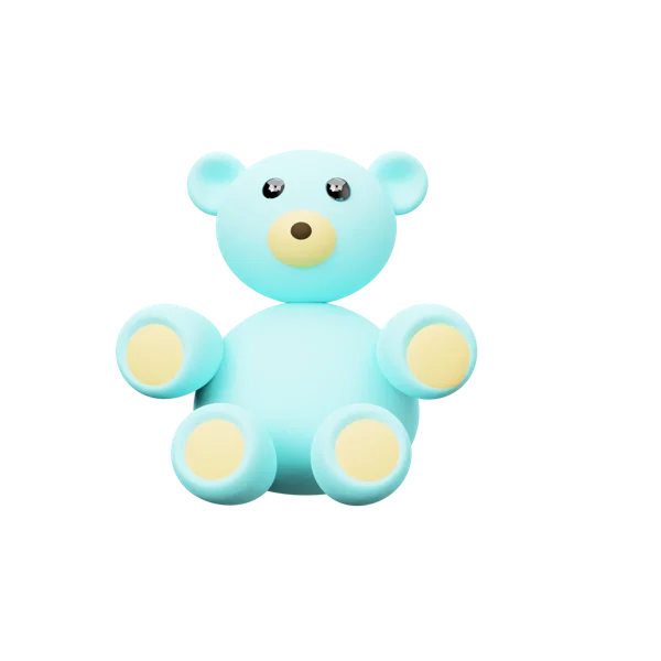 Tedy Bear 3D icon, view 1