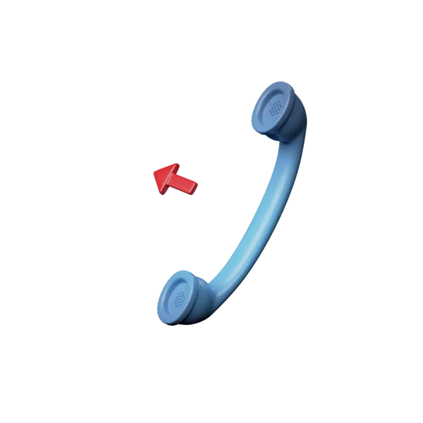 Telephone - Outgoing 3D icon, view 2