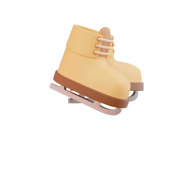 Ski shoe 3D icon, view 3