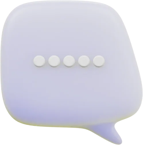 Speech Bubble 4 3D icon, view 1