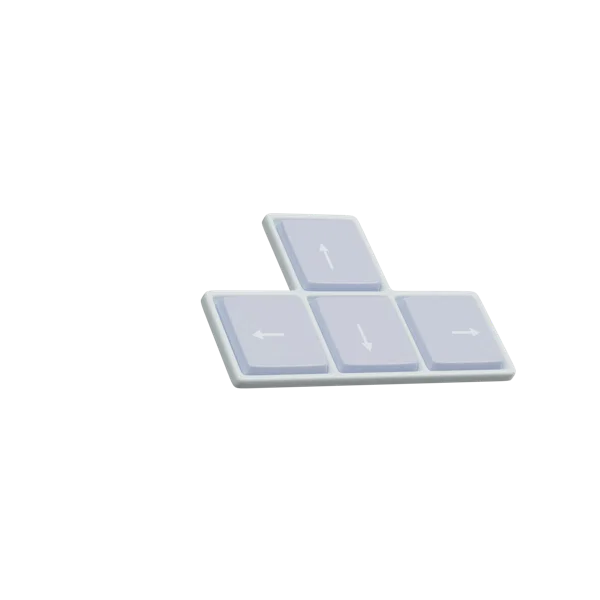 Arrow Keys 3D icon, view 3