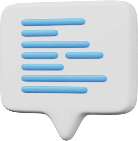 Speech Bubble 24 3D icon, view 2