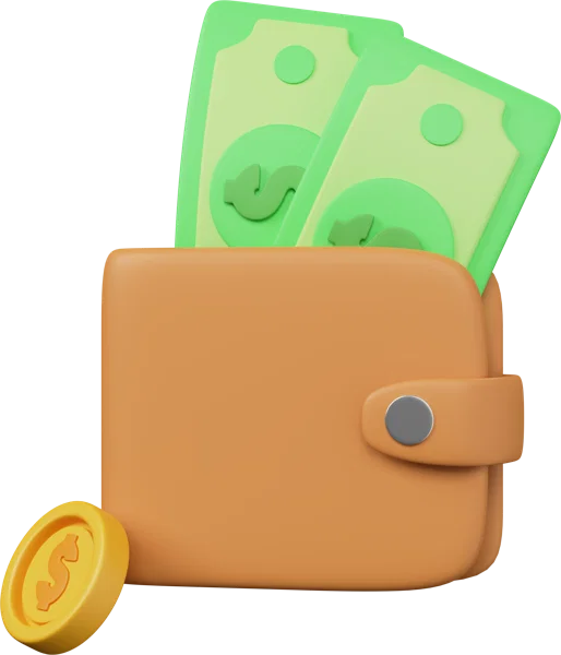 Money and Coins 2 3D icon, view 2