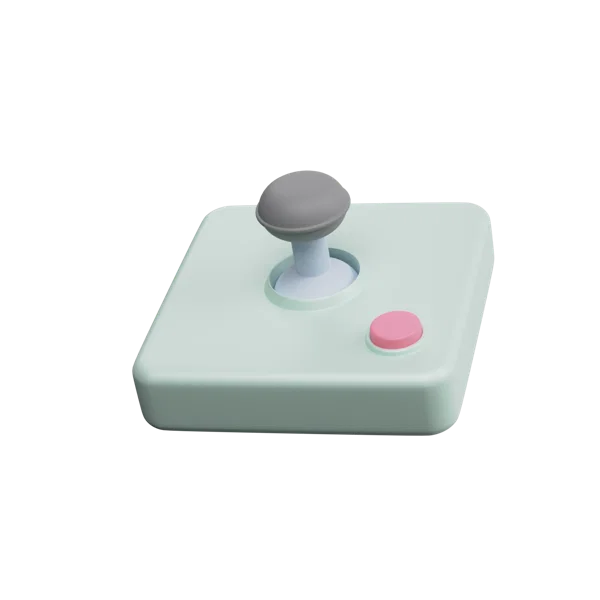 Joystick 3D icon, view 3