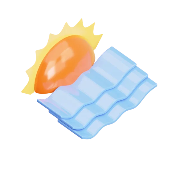 Sun over Water 3D icon, view 4