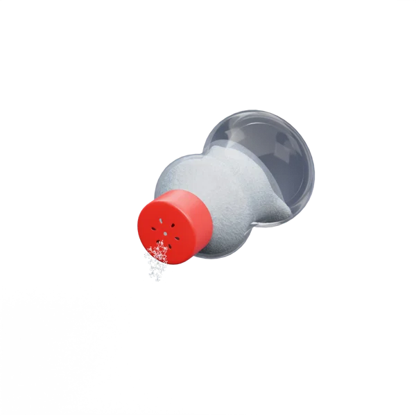 Salt Bottle 3D icon, view 3
