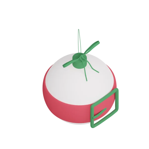 Ball (Santa) 3D icon, view 4