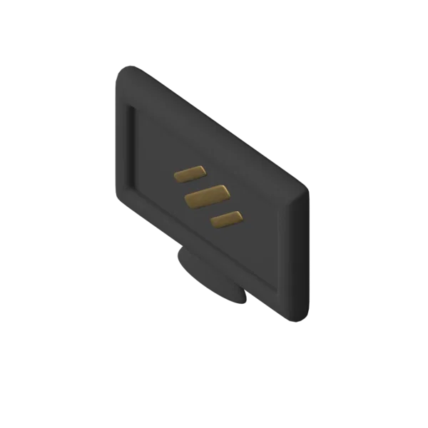 Monitor 3D icon, view 5