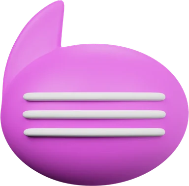 Speech Bubble 46 3D icon, view 1
