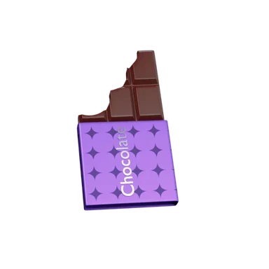Chocolate Bar 3D icon, view 1
