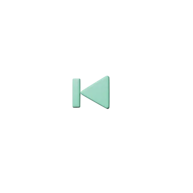 Media Buttons - Previous 3D icon, view 1