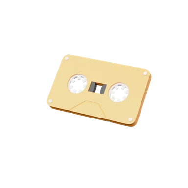 Cassette 3D icon, view 1
