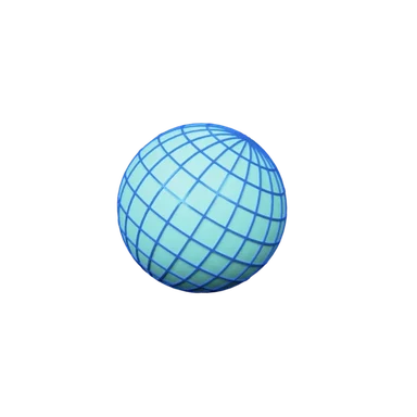 World 3 (orb) 3D icon, view 1