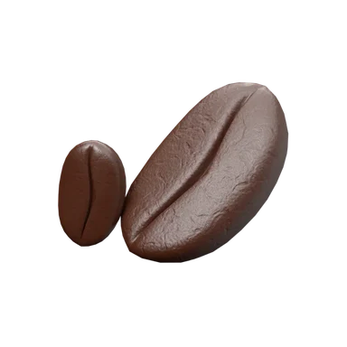 Coffee Bean 3D icon, view 1