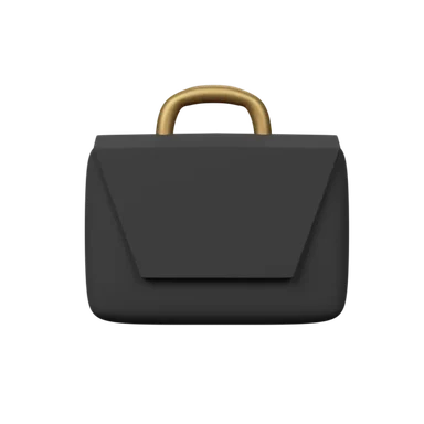 Briefcase 3D icon, view 1