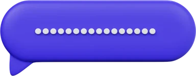 Speech Bubble 29 3D icon, view 1