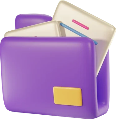 Folder 3D icon, view 1