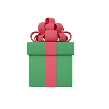 Gift 2 3D icon, view 1