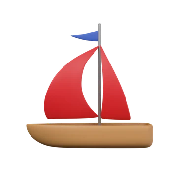 Boat 3D icon, view 1