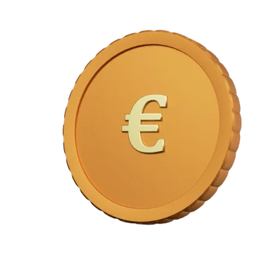 Currencies - Euro 3D icon, view 1