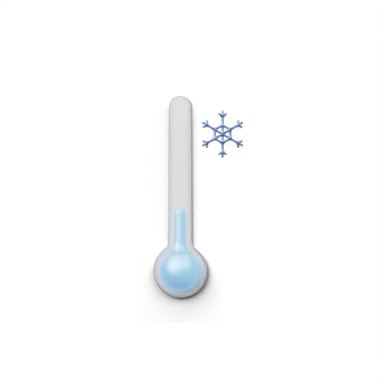 Thermometer low temprature 3D icon, view 1