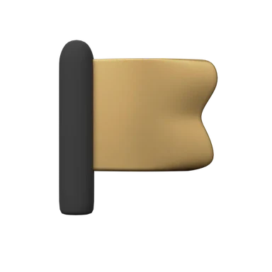 Flag 3D icon, view 1