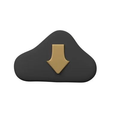 Cloud 3D icon, view 1