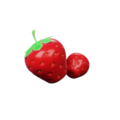 Strawberry 3D icon, view 1