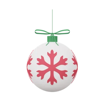 Ball (snowflake) 3D icon, view 1