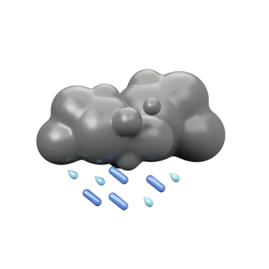 Raining under Stormyclouds 3D icon, view 1