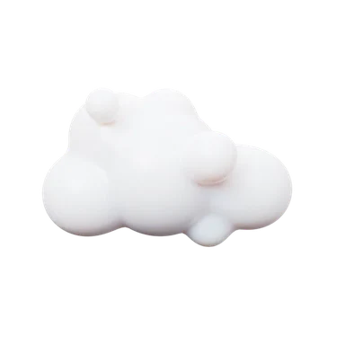 Cloud 3D icon, view 1