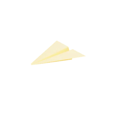Paper Plane 3D icon, view 1