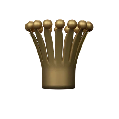 Crown 3D icon, view 1