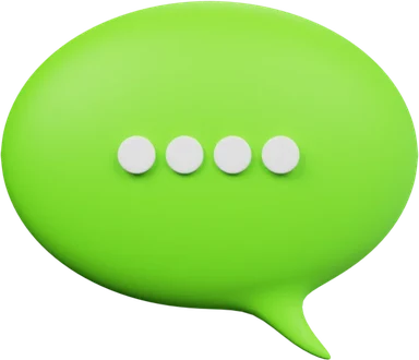 Speech Bubble 1 3D icon, view 1