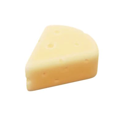 Cheese 3D icon, view 1