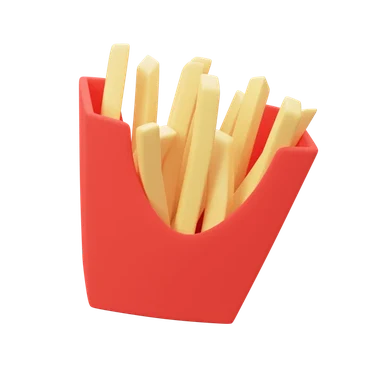 French Fries 3D icon, view 1