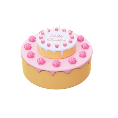 Birthday Cake 3D icon, view 1