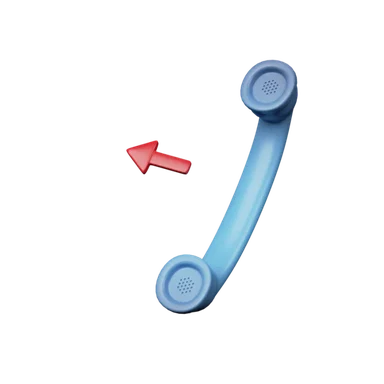 Telephone - Outgoing 3D icon, view 1