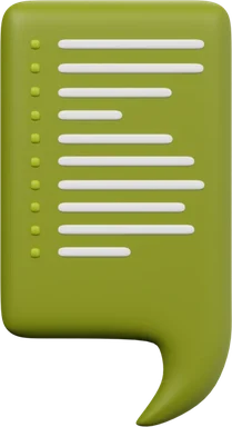 Speech Bubble 43 3D icon, view 1