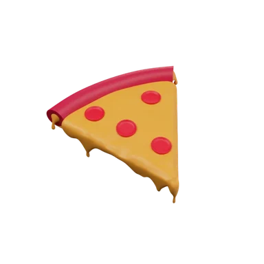 Pizza 3D icon, view 1