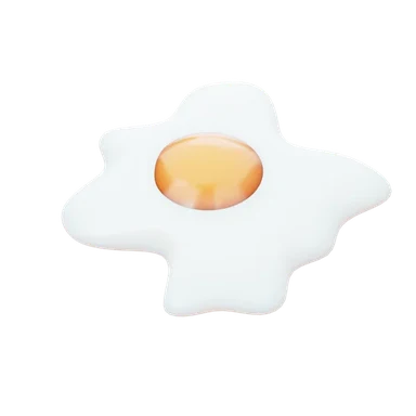 Fried Eggs 3D icon, view 1