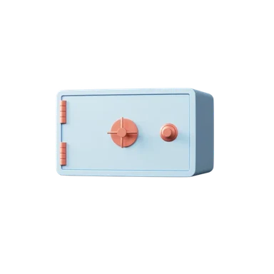 Safe 3D icon, view 1