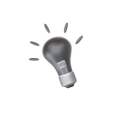 Bulb 3D icon, view 1