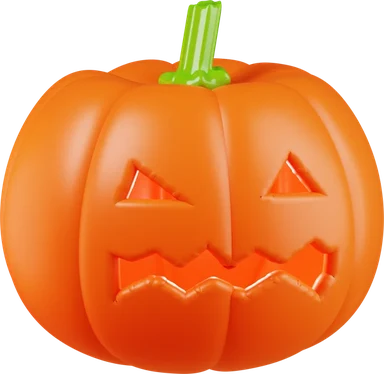 Pumpkin 3D icon, view 1