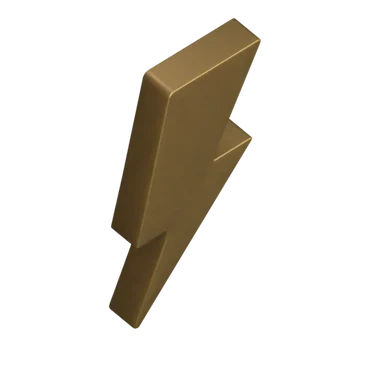 Thunderbolt 3D icon, view 1