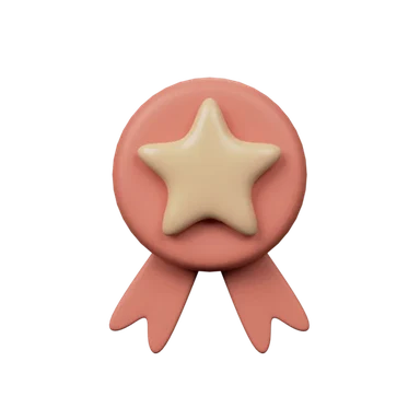 Star Badge 3D icon, view 1