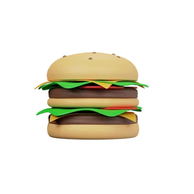 Burger 3D icon, view 1