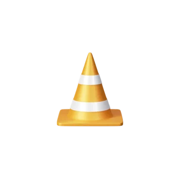 Traffic Cone 3D icon, view 1